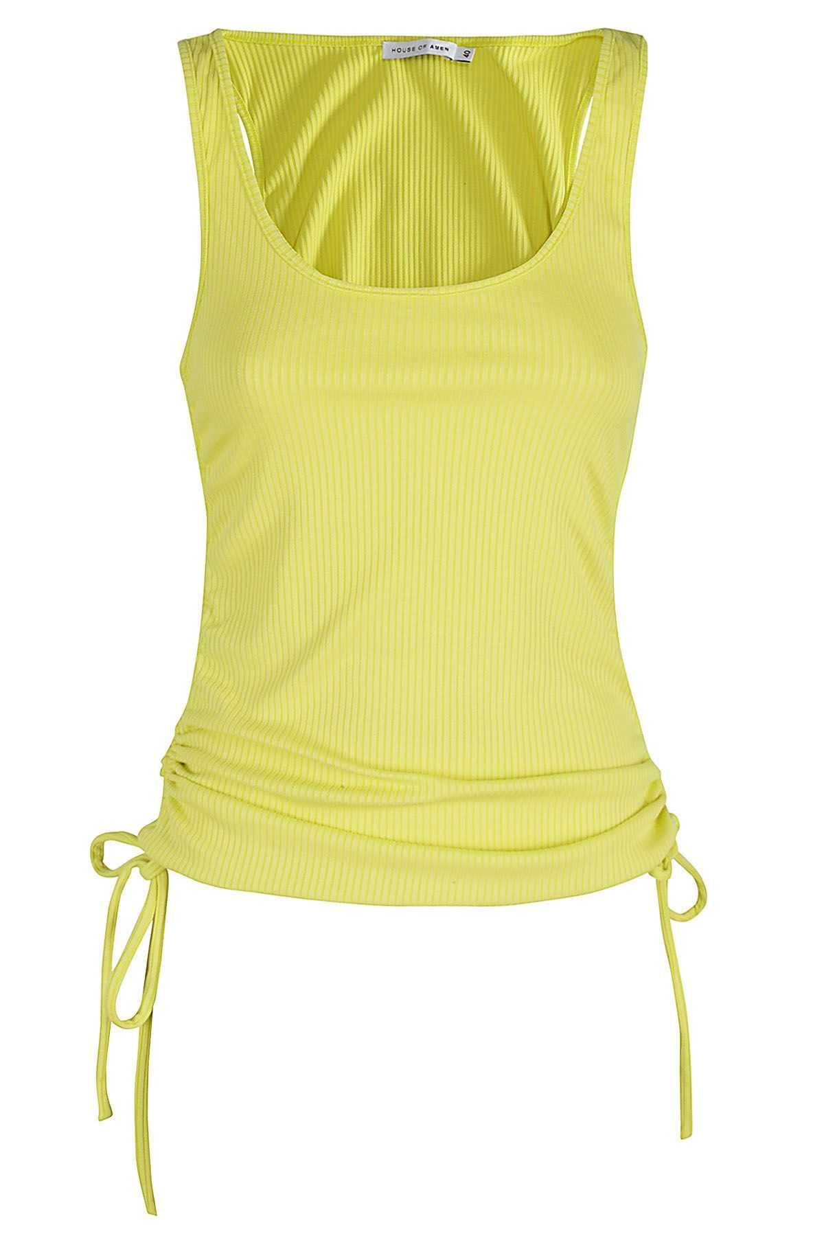 AMEN Top Tank Rib Giallo shopping online