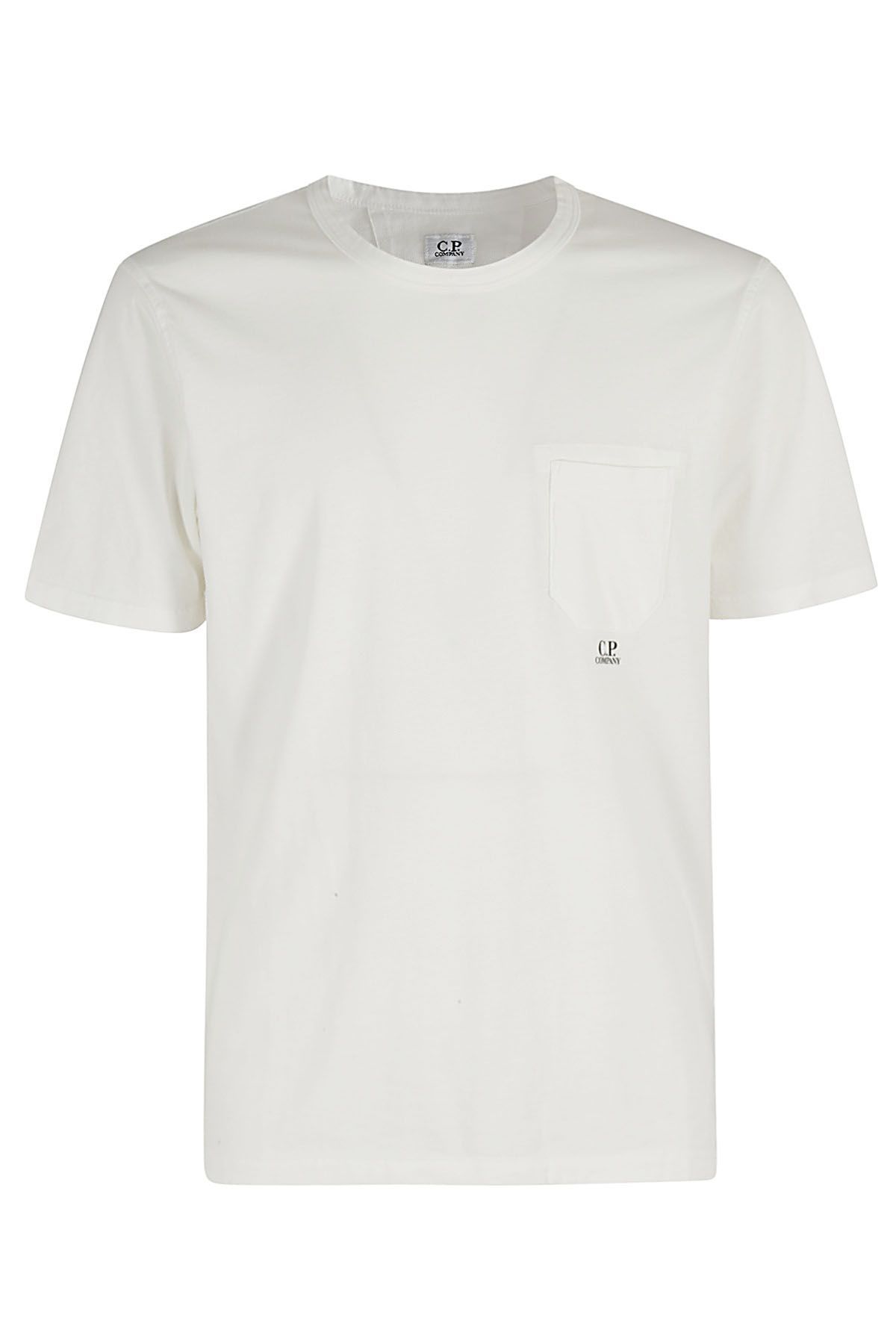 CP COMPANY T-shirt Garment Dyed Pocket Bianca shopping online