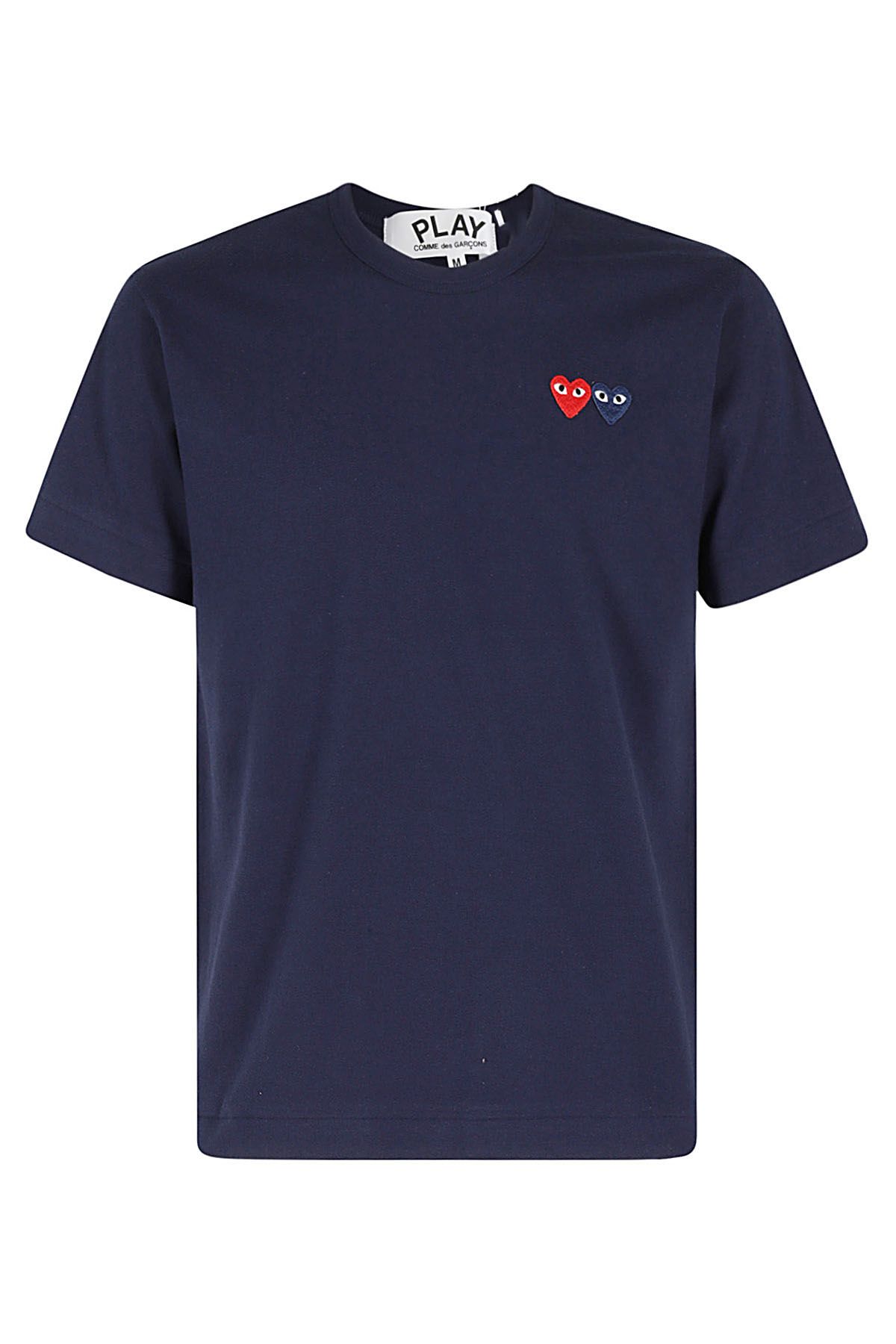 COMME DES GARCONS PLAY T-Shirt Due Cuori Blu shopping online