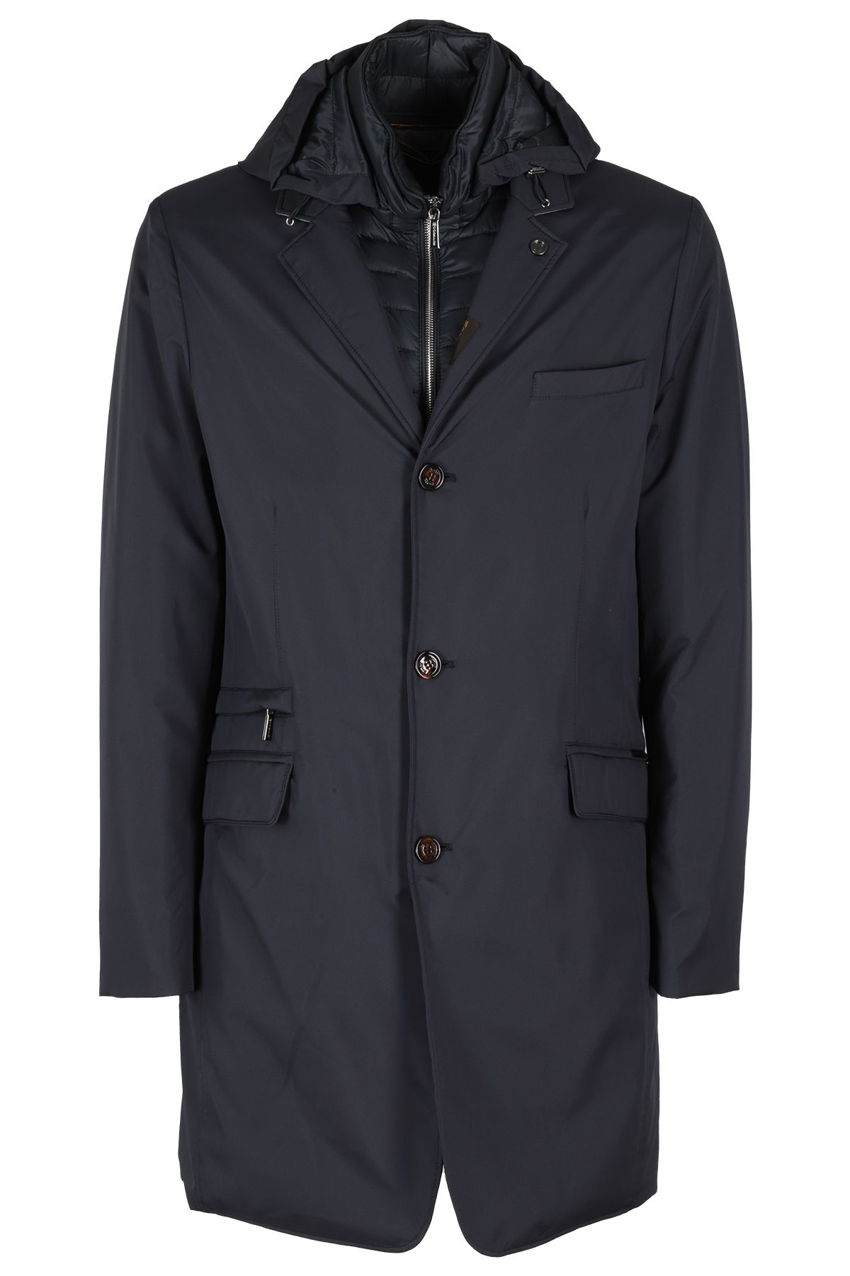 MOORER Cappotto Blu Navy Cappuccio shopping online