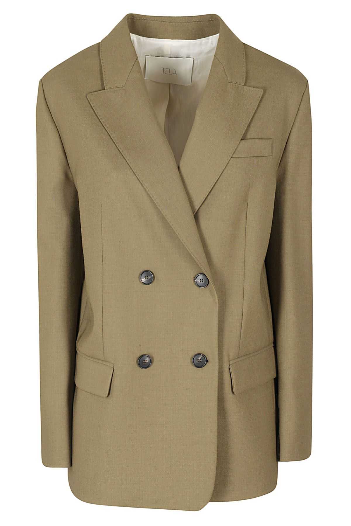 TELA Blazer Ronny Doppiopetto Verde shopping online