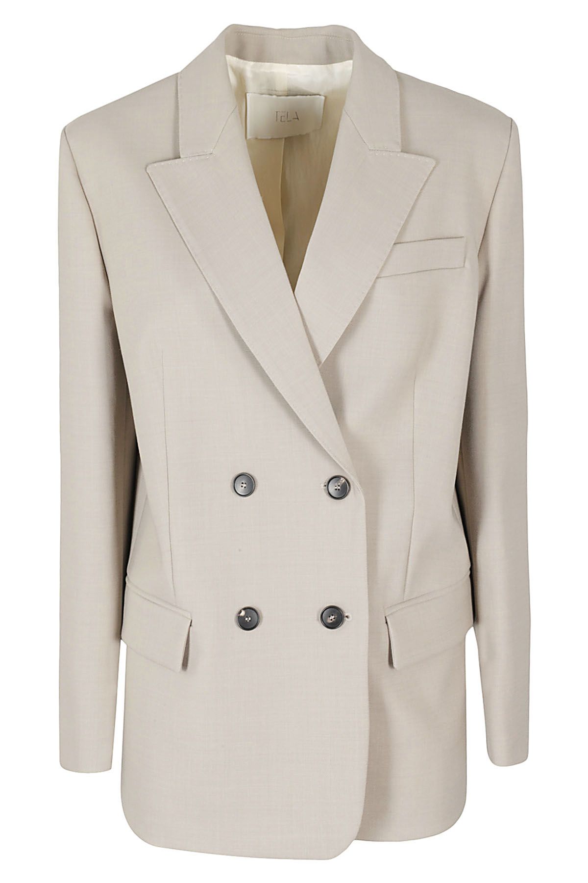 TELA Blazer Ronny Doppiopetto Beige shopping online