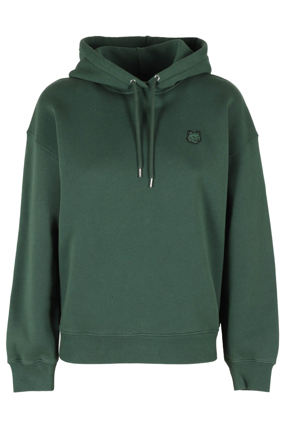 MAISON KITSUNE` Felpa Fox Patch Verde shopping online