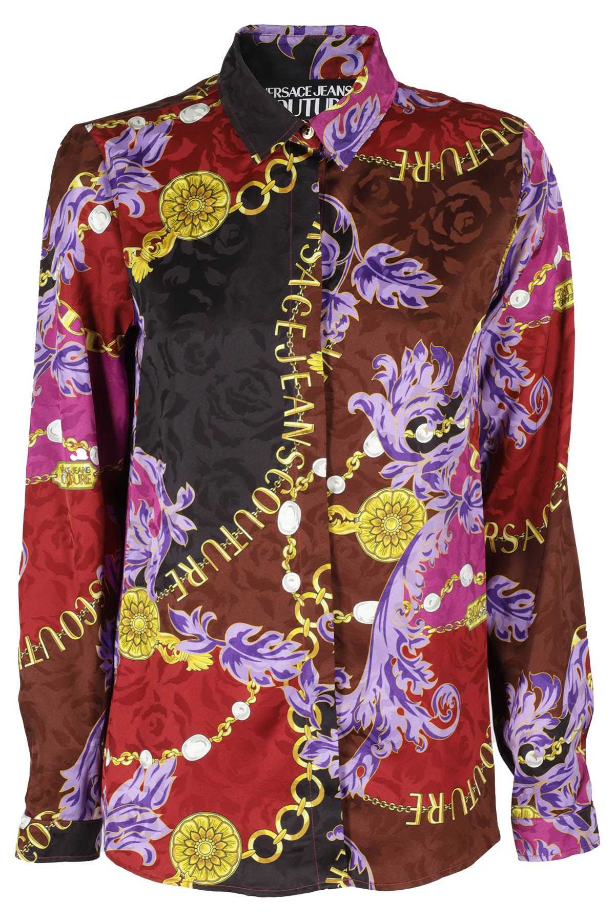 VERSACE JEANS COUTURE Camicia Jacquard Chain Multicolor shopping online